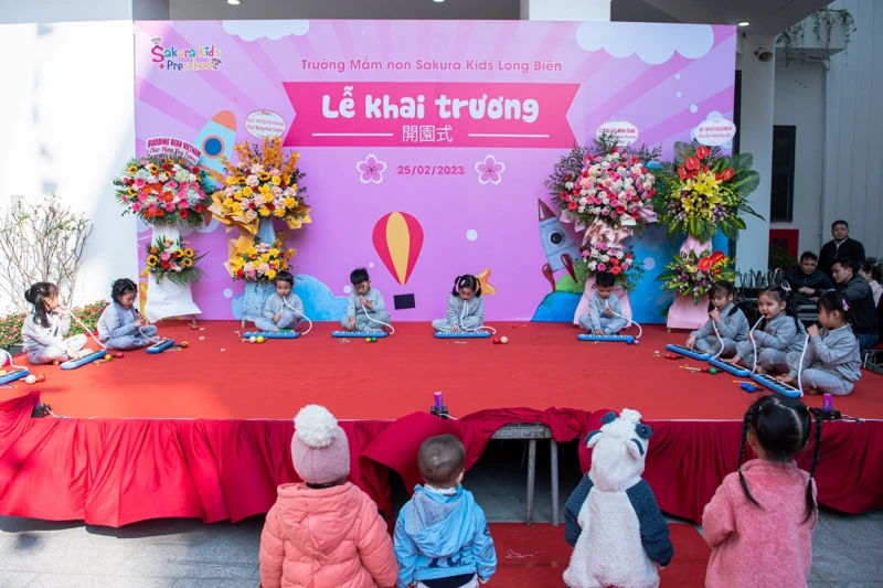 Tưng bừng khai trương Trường Mầm non Sakura Kids Long Biên