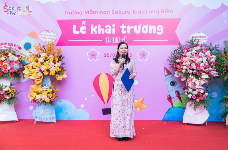 Tưng bừng khai trương Trường Mầm non Sakura Kids Long Biên
