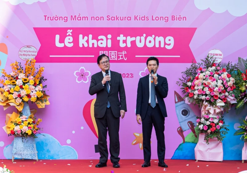 Tưng bừng khai trương Trường Mầm non Sakura Kids Long Biên