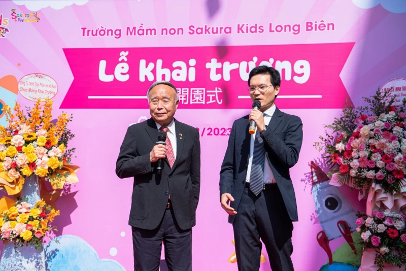 Tưng bừng khai trương Trường Mầm non Sakura Kids Long Biên