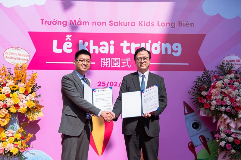 Tưng bừng khai trương Trường Mầm non Sakura Kids Long Biên