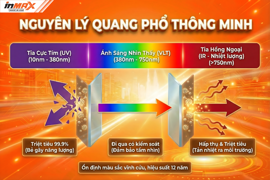 Nguyên lý lọc quang phổ thông minh của phim Inmax mã R