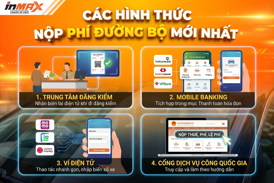 Các hình thức nộp phí dán tem phí đường bộ mới nhất 2026
