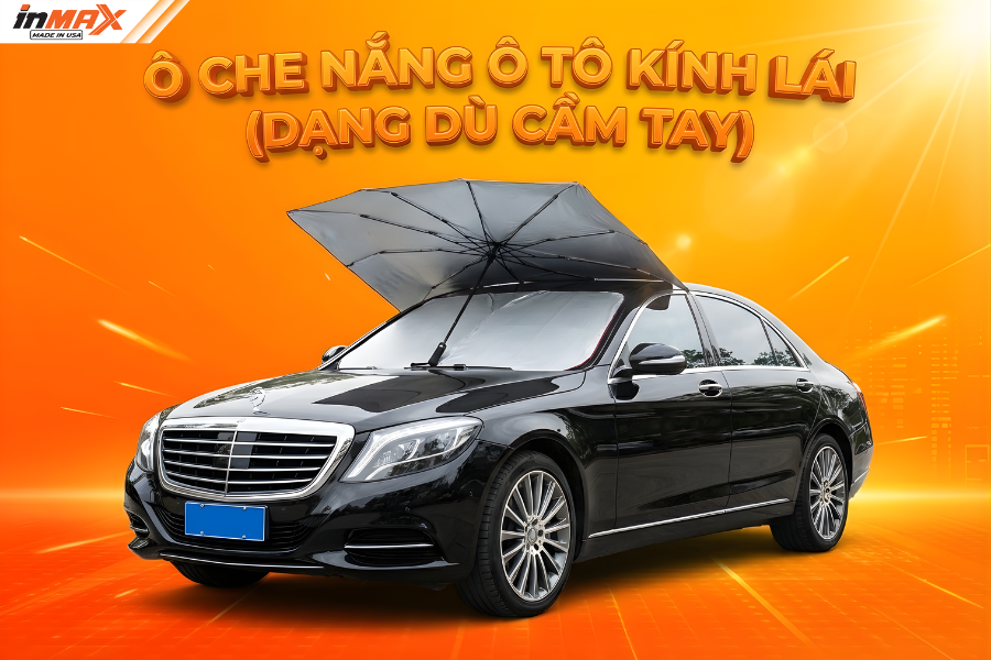 Ô che nắng oto kính lái (Dạng dù cầm tay)