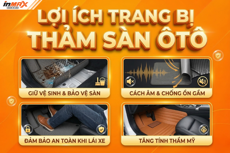 Lợi ích khi trang bị thảm sàn oto